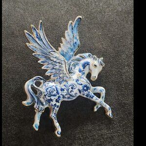 Blue Pegasus Brooch